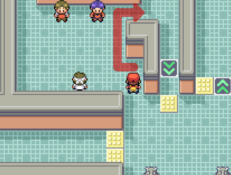 Take a right in the little room just north of the entrance / Pokémon FireRed and LeafGreen