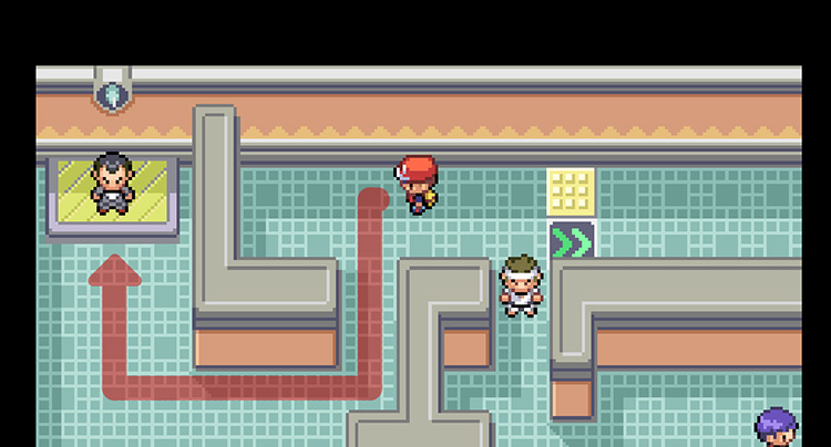 Walk up and challenge Giovanni for the Earth Badge / Pokémon FireRed and LeafGreen