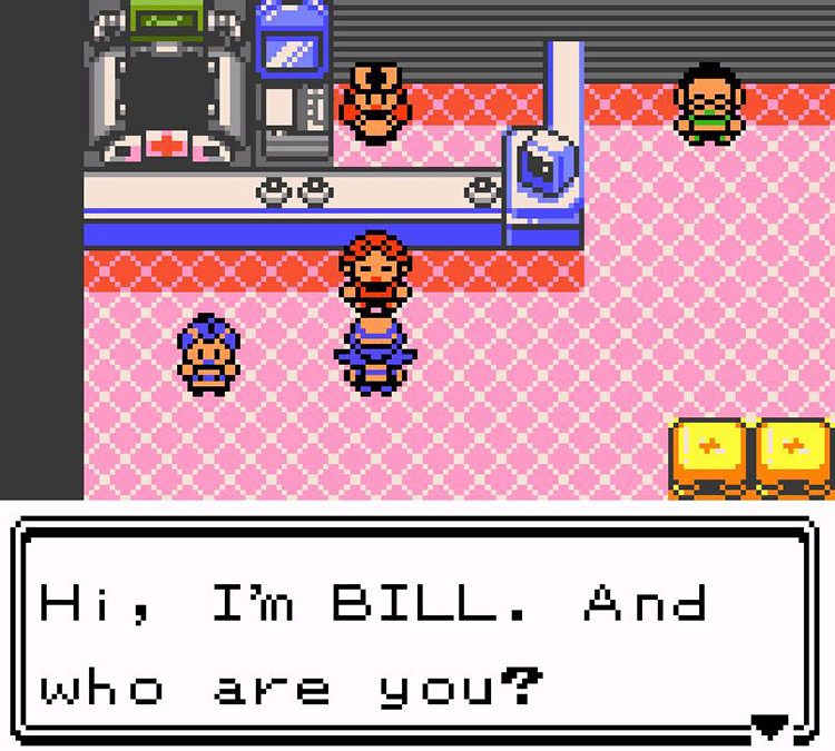Bill at the Ecruteak Pokémon Center. / Pokémon Crystal