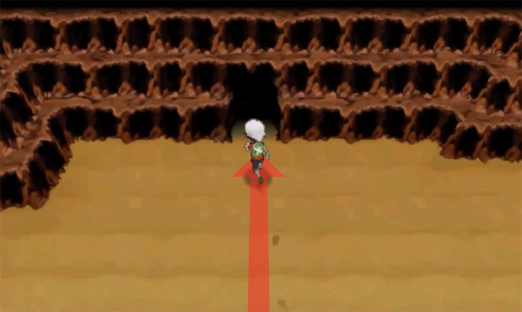 Cave entrance to the first room in Seafloor Cavern / Pokémon Omega Ruby and Alpha Sapphire