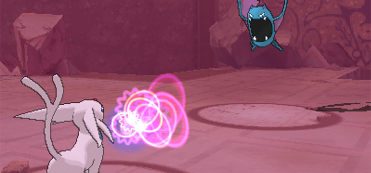 Espeon using Psychic in battle (Pokémon Alpha Sapphire)