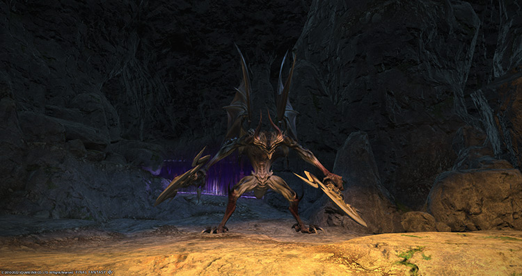 The demon Batraal wielding his huge cleavers / Final Fantasy XIV