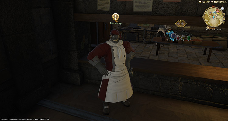 Chef Bloezoeng has a quest for you / Final Fantasy XIV