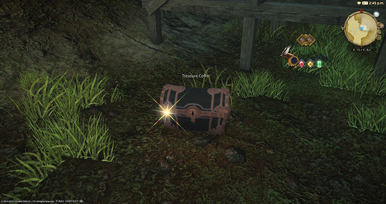 A treasure coffer in Hullbreaker Isle (not a mimic this time!) / Final Fantasy XIV