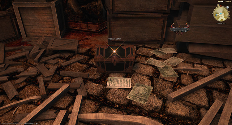 One of the extra treasure coffers inside the Pharos Sirius lighthouse / Final Fantasy XIV