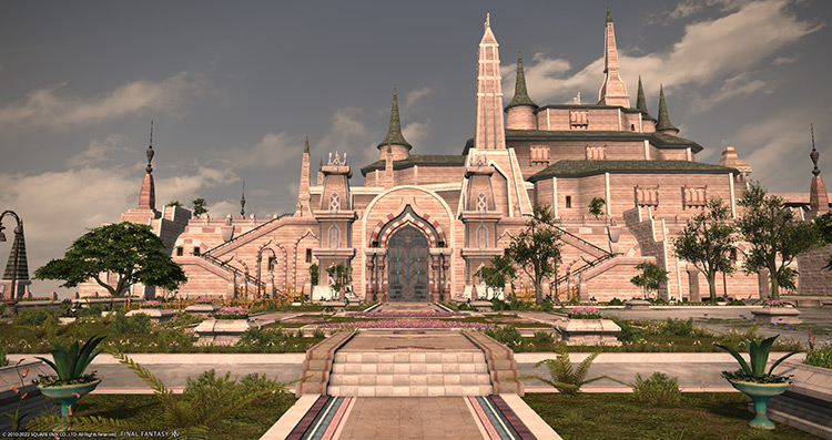 The gardens of the Royal Menagerie in Gyr Abania / Final Fantasy XIV