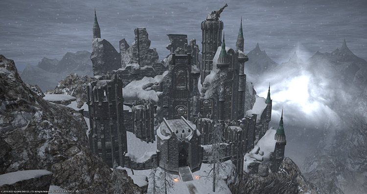 The Stone Vigil Stronghold in Coerthas Central Highlands / Final Fantasy XIV