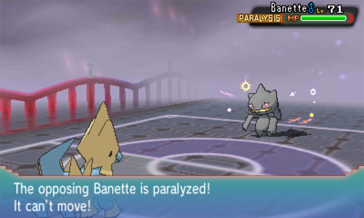 Banette is fully paralyzed / Pokémon Omega Ruby and Alpha Sapphire
