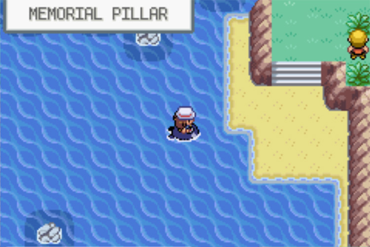 Entering the Memorial Pillar area while Surfing / Pokemon FRLG