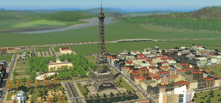 The Eiffel Tower building in Cities: Skylines