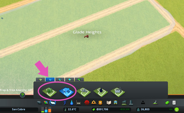 Apply either forestry or farming, depending on which resource you’re on / Cities: Skylines