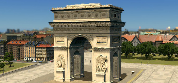 The Arc de Triomphe in Cities: Skylines