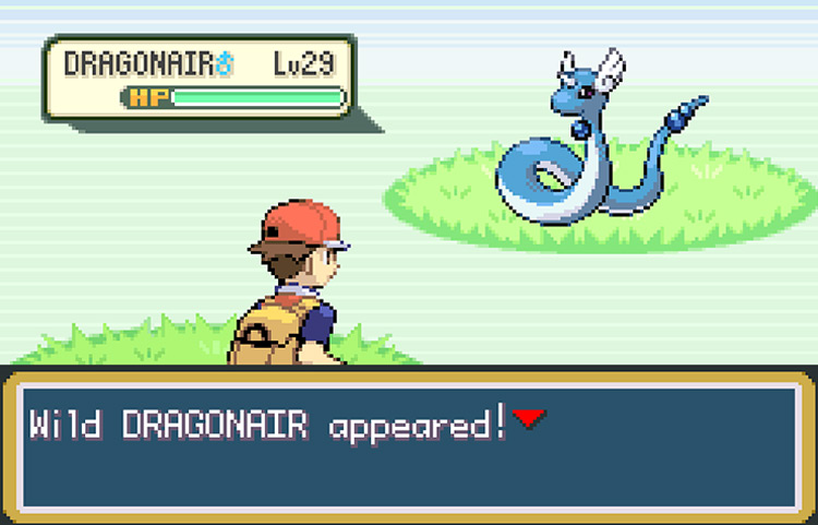Encountering Dragonair in the Safari Zone after fishing with the Super Rod / Pokémon FRLG