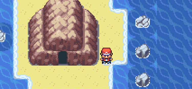Outside the Lost Cave on Five Island (Pokémon LeafGreen)