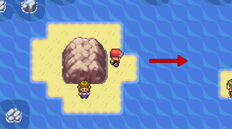 Tiny island to the left of Resort Gorgeous / Pokémon FRLG