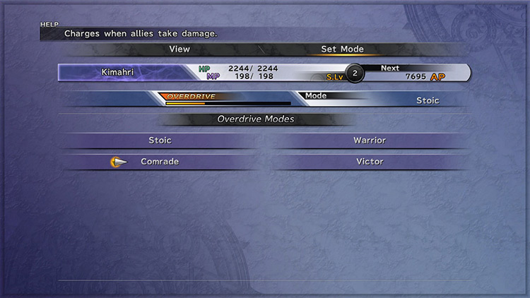 Setting a Character to Comrade Mode / FFX