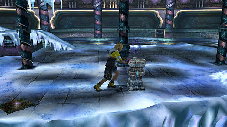Pushing the Pedestal in Step 18 / Final Fantasy X