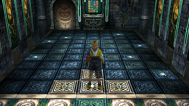 Activating the tile at D10 / Final Fantasy X