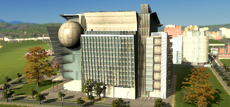 The Science Center building in Cities: Skylines