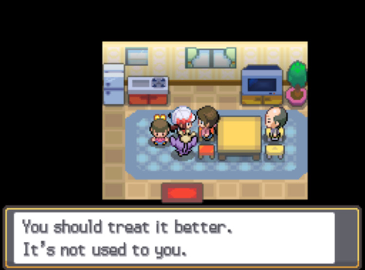The Friendship Checker revealing the player's Aipom is not very happy / Pokémon HGSS