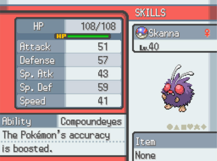 A Venonat with the ability Compound Eyes / Pokemon HGSS