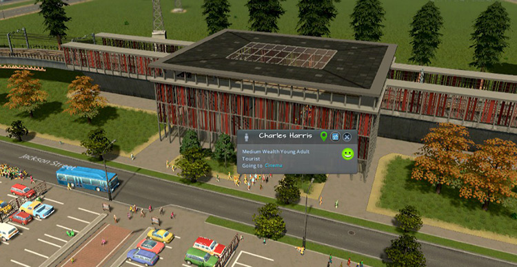Each intercity train that stops at this station can bring up to 240 passengers, mostly tourists. / Cities: Skylines