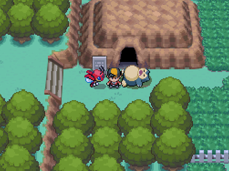 Snorlax blocking the way to Route 11 / Pokémon HGSS