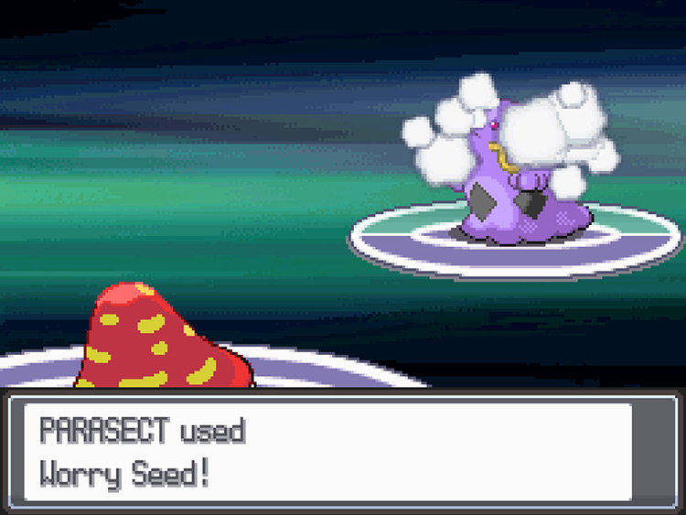 Parasect using Worry Seed / Pokémon HGSS