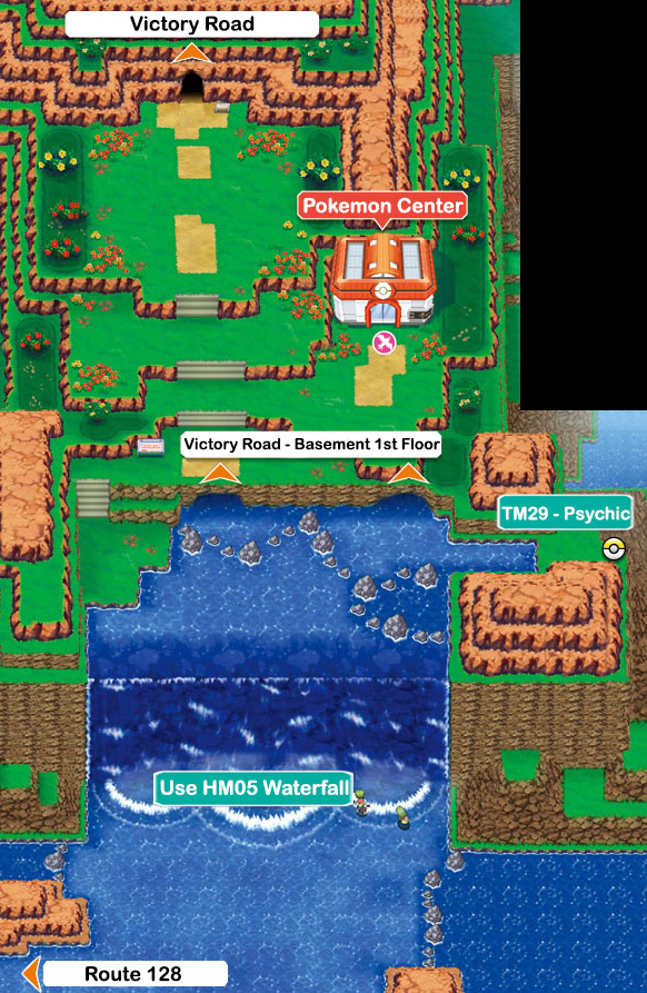 Map of Ever Grande City / Pokémon Omega Ruby and Alpha Sapphire