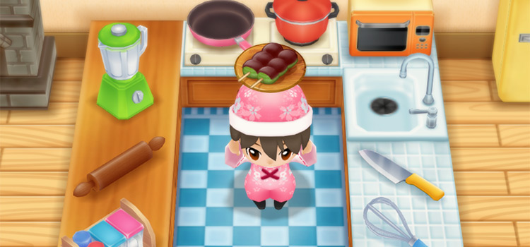 Holding a plate of Moon Dumplings in SoS:FoMT