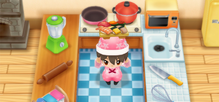 Holding a tray of Sushi in SoS:FoMT