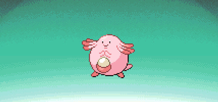 Chansey about to evolve into Blissey through happiness (Pokémon HGSS)