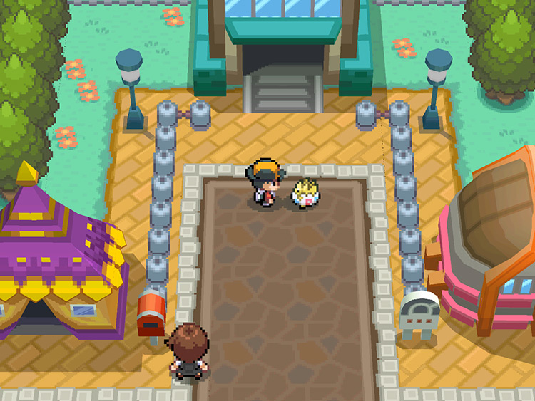 Walking with Togepi in Goldenrod City / Pokemon HGSS