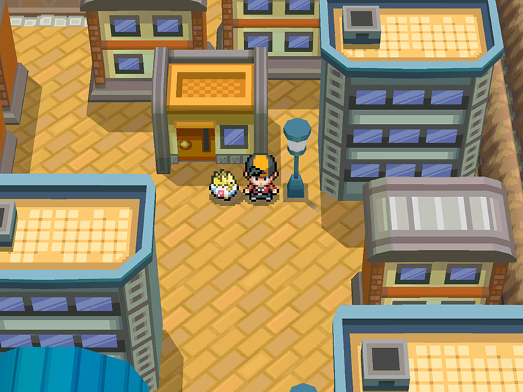 Outside the Happiness Checker’s House in Goldenrod City / Pokemon HGSS