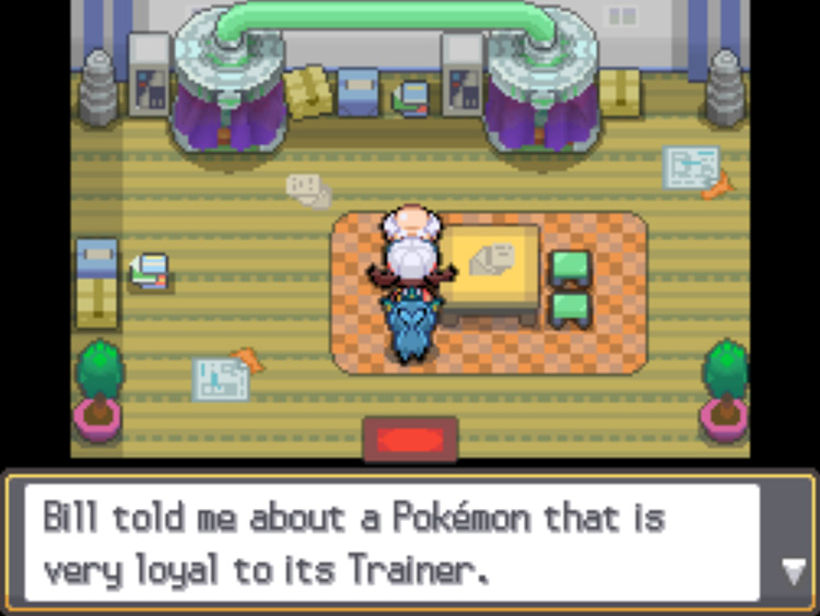 Bill's Grandfather describing Growlithe to our character in HeartGold / Pokémon HGSS