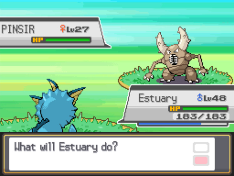 A wild Pinsir in the Bug-Catching Contest / Pokemon HGSS