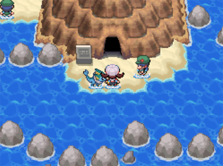 The entrance to the Seafoam Islands / Pokémon HG/SS