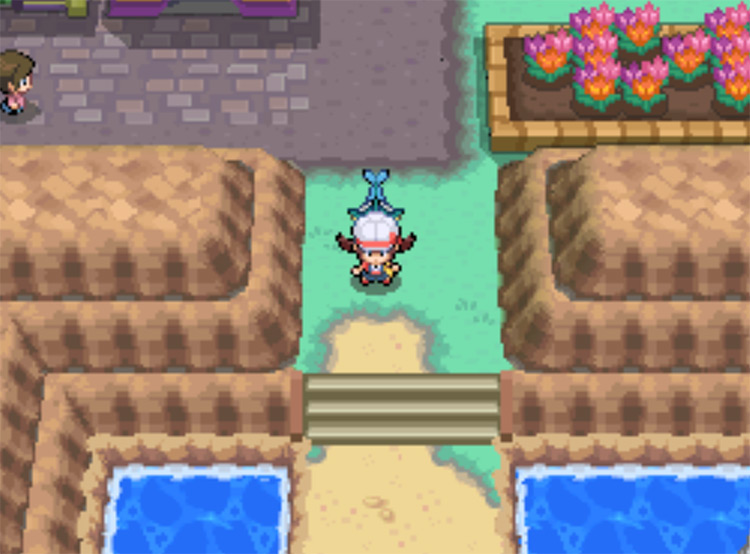 The south exit of Lavender Town onto Route 12 / Pokemon HGSS