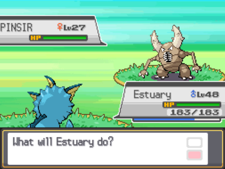 A wild Pinsir in the Bug-Catching Contest / Pokémon HGSS