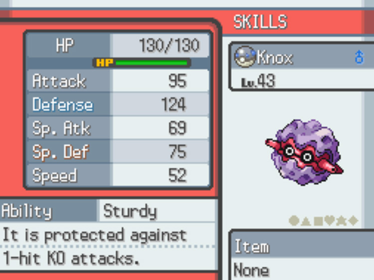 A fully evolved Forretress, ready to trade / Pokémon HGSS