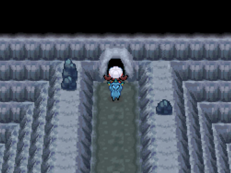 The entrance that takes you deeper into Mt. Silver / Pokémon HGSS