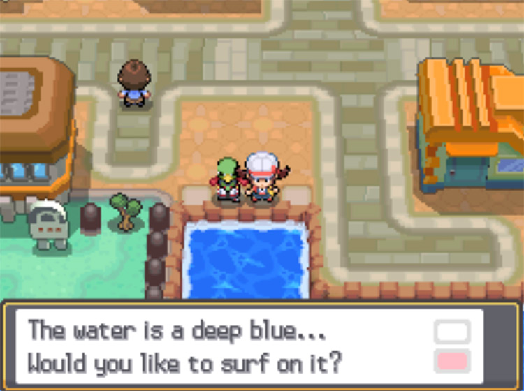 The area in Vermilion City where you'll need to use Surf / Pokemon HGSS