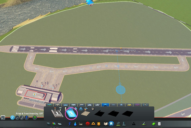Create taxiways between the aircraft stands and the runway / Cities: Skylines