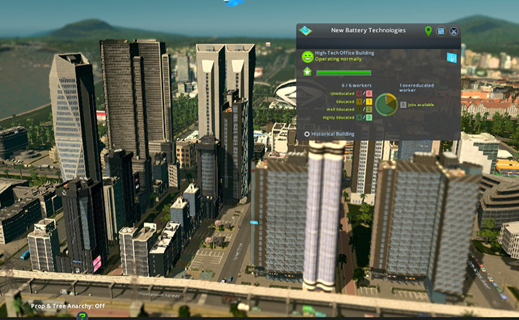 IT Cluster produces these tall buildings that provide goods for your commercial zones / Cities: Skylines