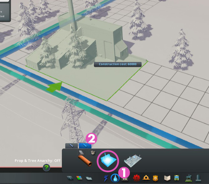 Constructing a boiler station / Cities: Skylines