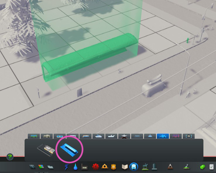 Building a taxi stand / Cities: Skylines