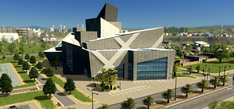 Modern Art Museum (MAM) building in Cities: Skylines
