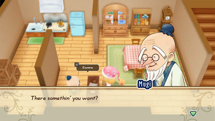 Mugi welcomes the farmer to Yodel Ranch. / Story of Seasons: Friends of Mineral Town