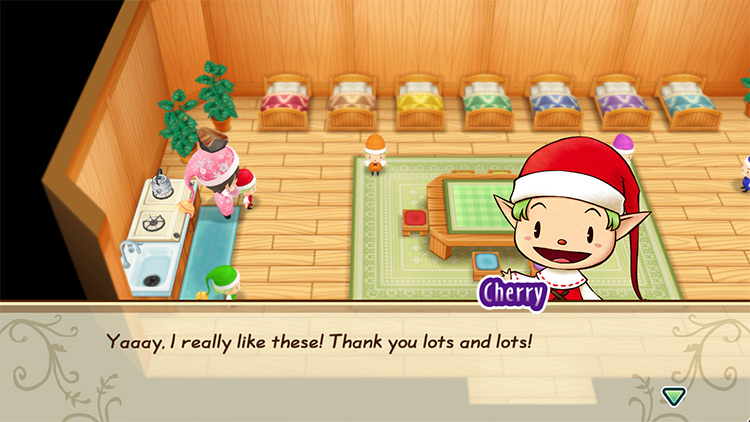 The farmer gives Cherry an Agate. / Story of Seasons: Friends of Mineral Town