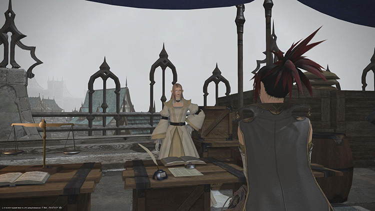 Enie is the resident Skybuilders’ Scrip Exchange Vendor in The Firmament of Ishgard / Final Fantasy XIV